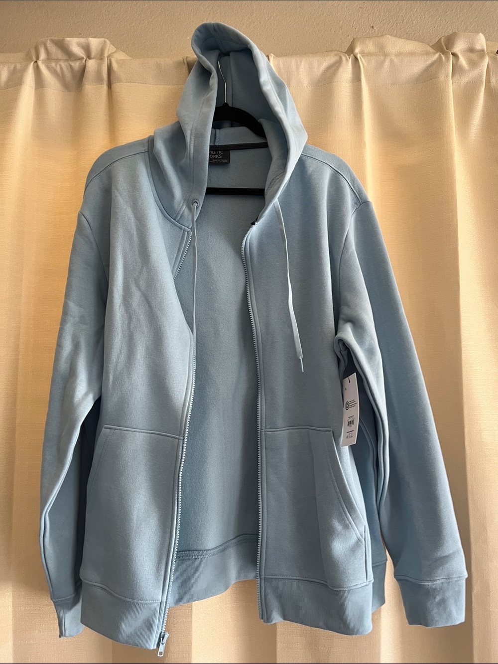 No Boundaries Light Blue Full-Zip Hoodie Jacket - Picture 7 of 7